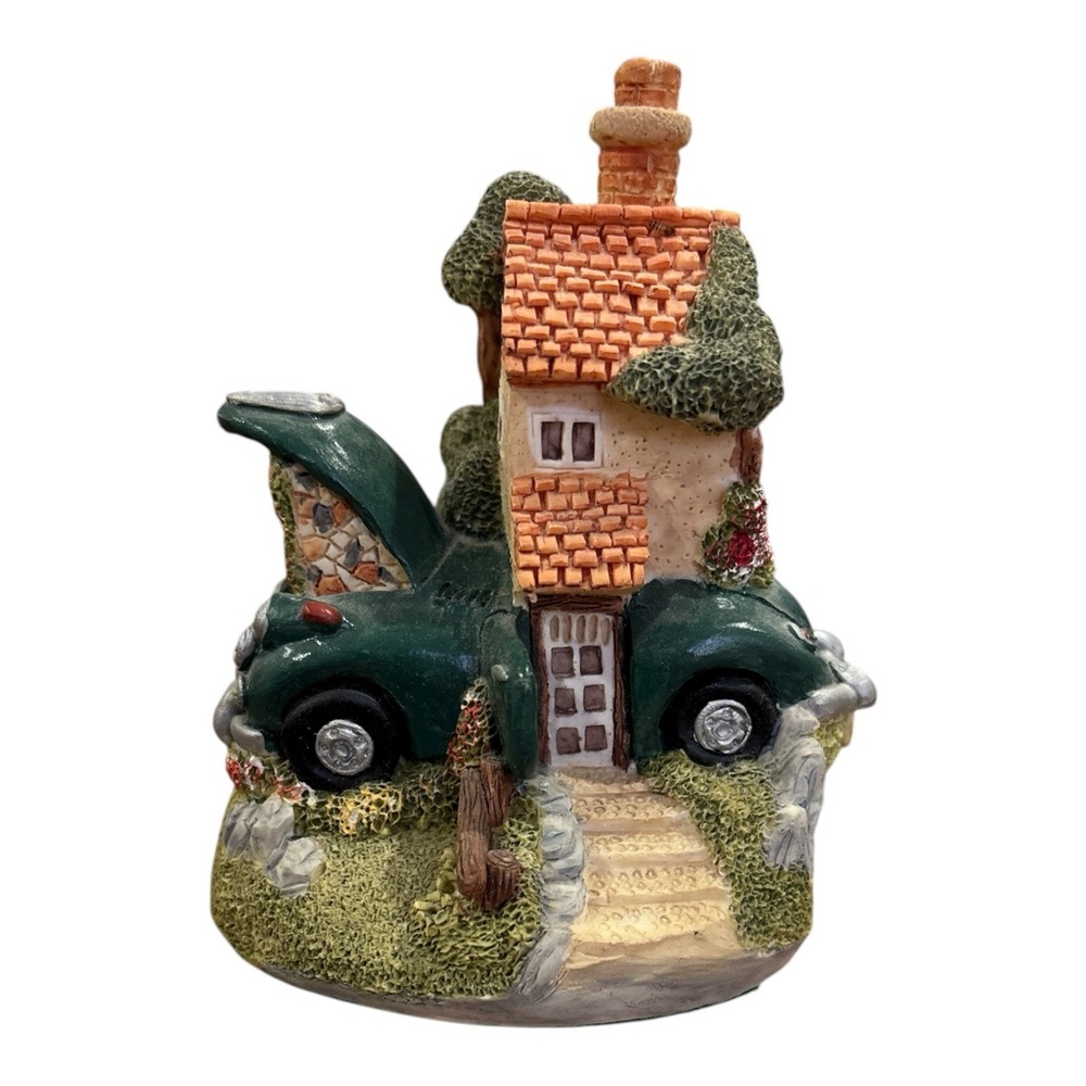1992 NAGUNYA WHIMSICAL CAR COTTAGE HAND CAST HAND PAINTED FIGURINE 3.5"W X 4.5"H